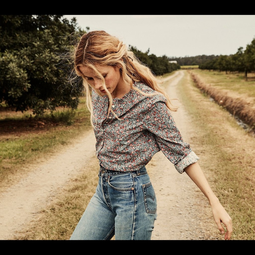 Doen Swan Top button up